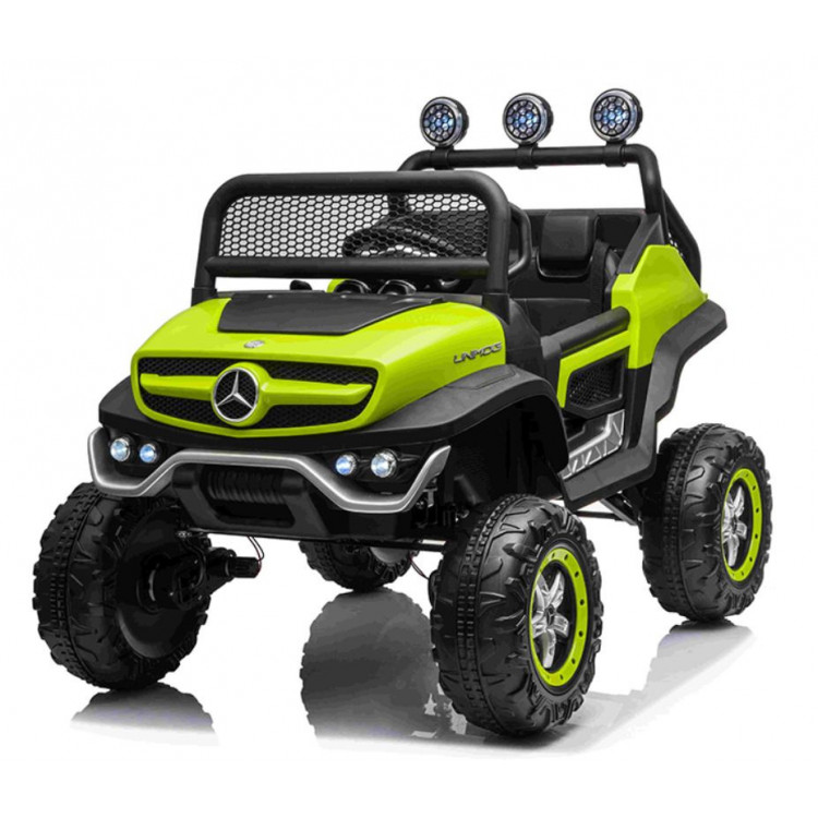 Elektrické autíčko - Mercedes UNIMOG - zelené